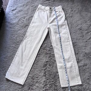 Monki wide leg off white cream Denim Jeans size 26/28